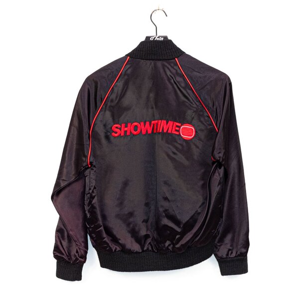 Vintage 80s Showtime Television Satin Jacket Size Small - Picture 1 of 12